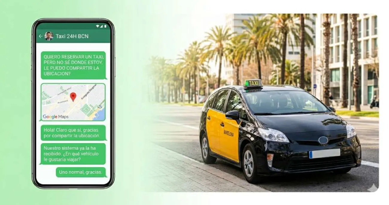 Pedir Taxi por WhatsApp en Barcelona