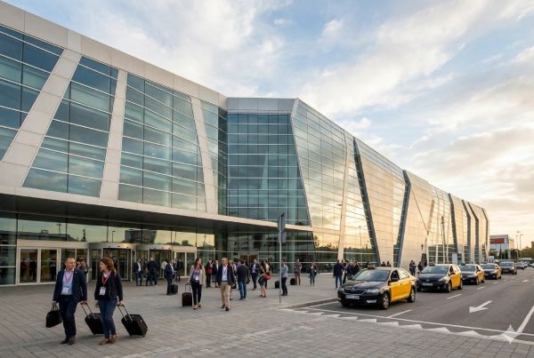 Fachada de Fira Barcelona Gran Via, sede del MWC y ferias internacionales