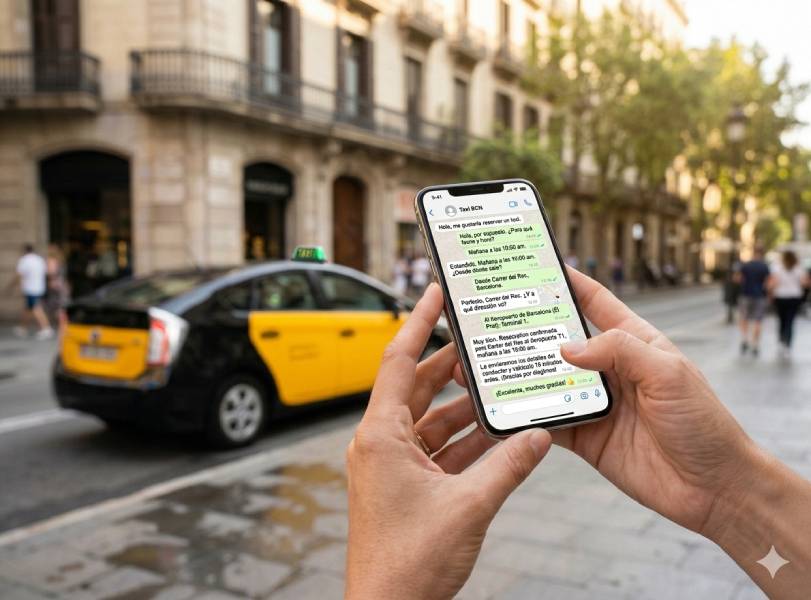 Reservar taxi por WhatsApp en Barcelona con Taxi 24 Horas
